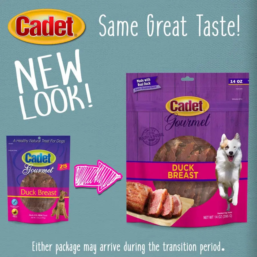 Cadet Gourmet Low-Fat High-Protein Duck Breast Treats for Dogs