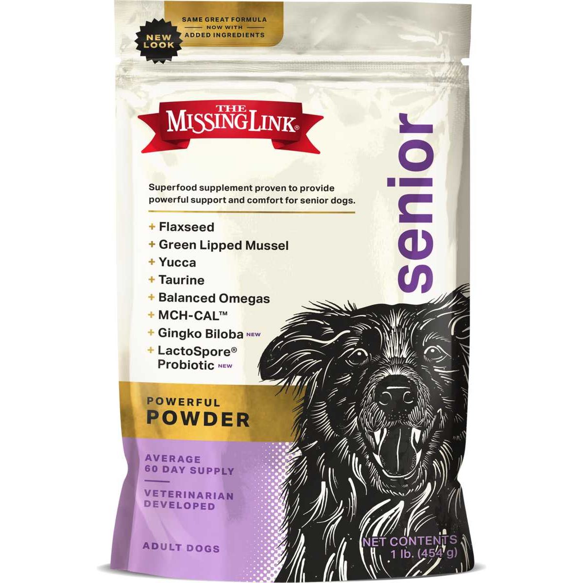 Missing Link Original 1lb Senior Formula Dog Supplement for Optimal Health
