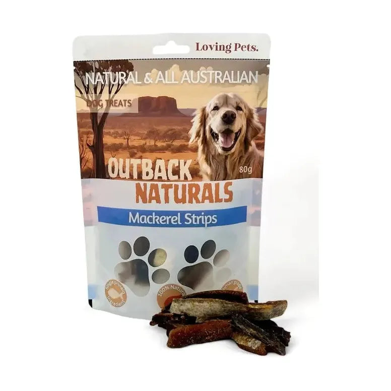 High - Quality Loving Pets Australia Dog Treats: Mackerel Strips, 5.64 oz