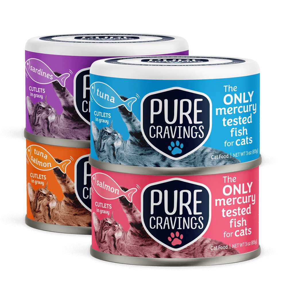 Pure Cravings - An Innovative New Brand of Pet Seafood Variety Pack - 12 Pack of 3 - Ounce Wet Cat Cutlets in Gravy