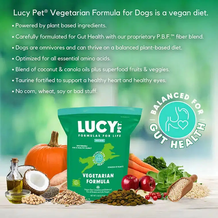 Lucy Pet Products High - Quality Vegetarian Formula Dry Dog Food for Optimal Canine Health