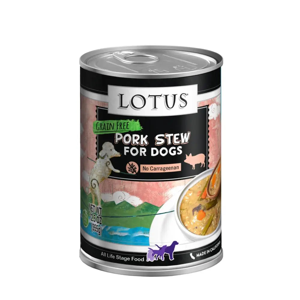 Grain-Free Canned Lotus-Style Pork Stew Dog Food for Canine Consumption