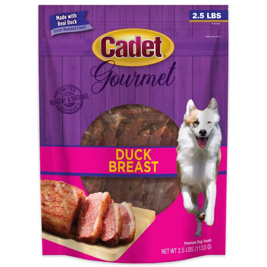 Cadet Gourmet Low-Fat High-Protein Duck Breast Treats for Dogs