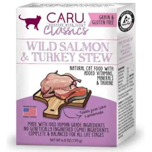 Caru Grain-Free Wet Cat Food: Classic Wild Salmon and Turkey Stew
