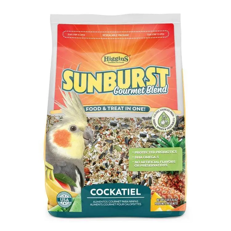 Higgins Gourmet Sunburst Blend for Cockatiels - Premium Avian Food