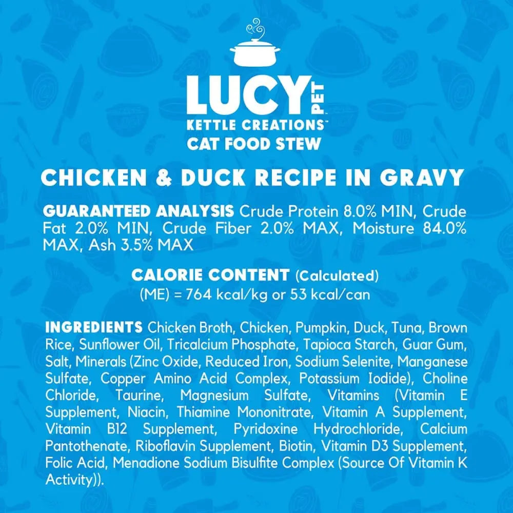 Lucy Pet Products Kettle Creations Gourmet Adult Wet Cat Food Pack of 12 Cans, Each 2.75 Ounces