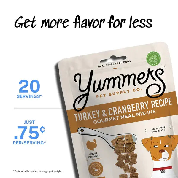 Yummers 5 oz Gourmet Turkey & Cranberry Recipe Dog Food Topper