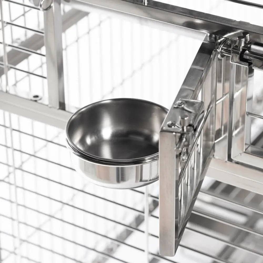 Prevue Pet Products Extra Large Imperial Stainless Steel Bird Cage - Ideal Home for Large Birds