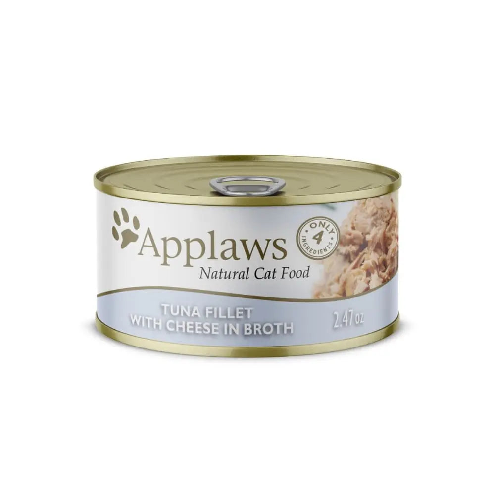 Applaws 24-Pack Natural Wet Cat Food: Tuna Fillet with Cheese in Broth
