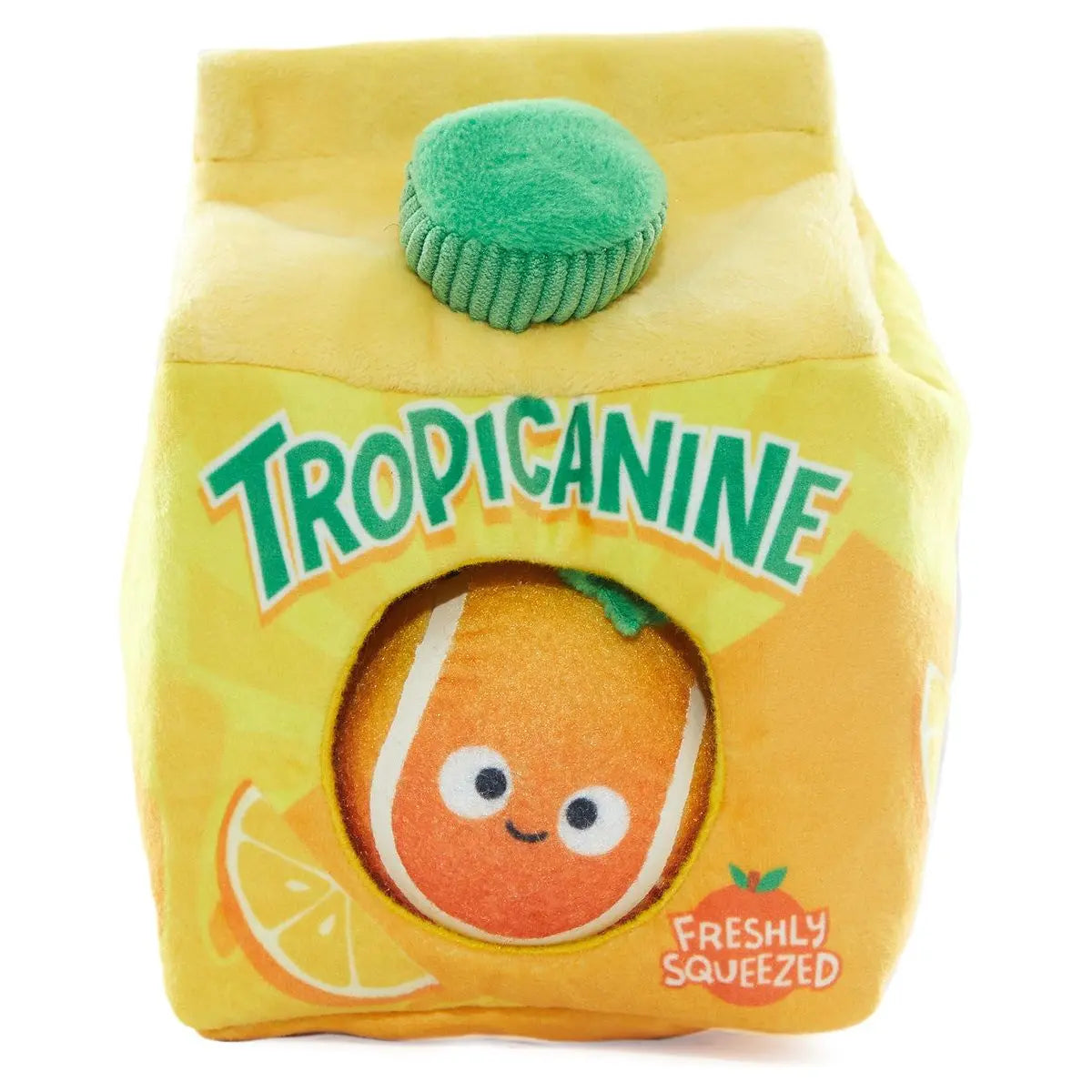 BARK Fresh and Squeaky Orange Juice Style Dog Toys for Exciting Play