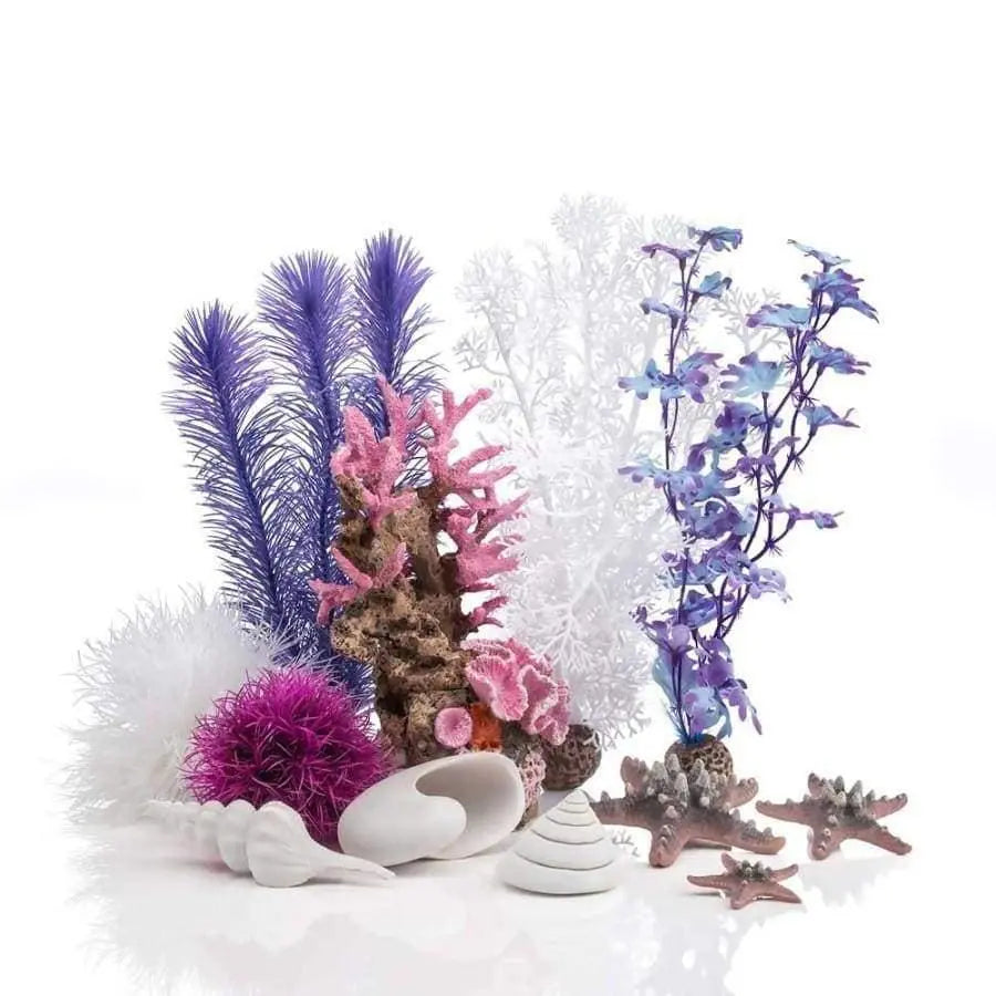 Stylish BiOrb Pink Ocean Decor Set for 8 - Gallon Aquarium