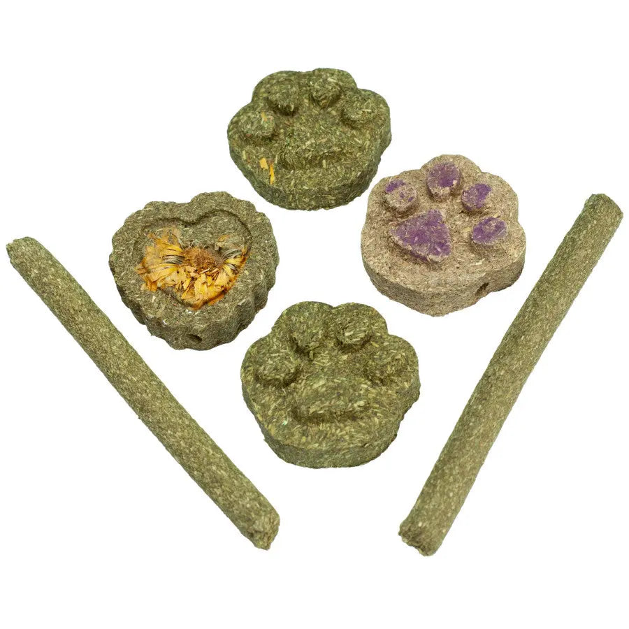 A & E Cages All - Natural Barnyard Nibbles Hay Chew Treats for Small Animals