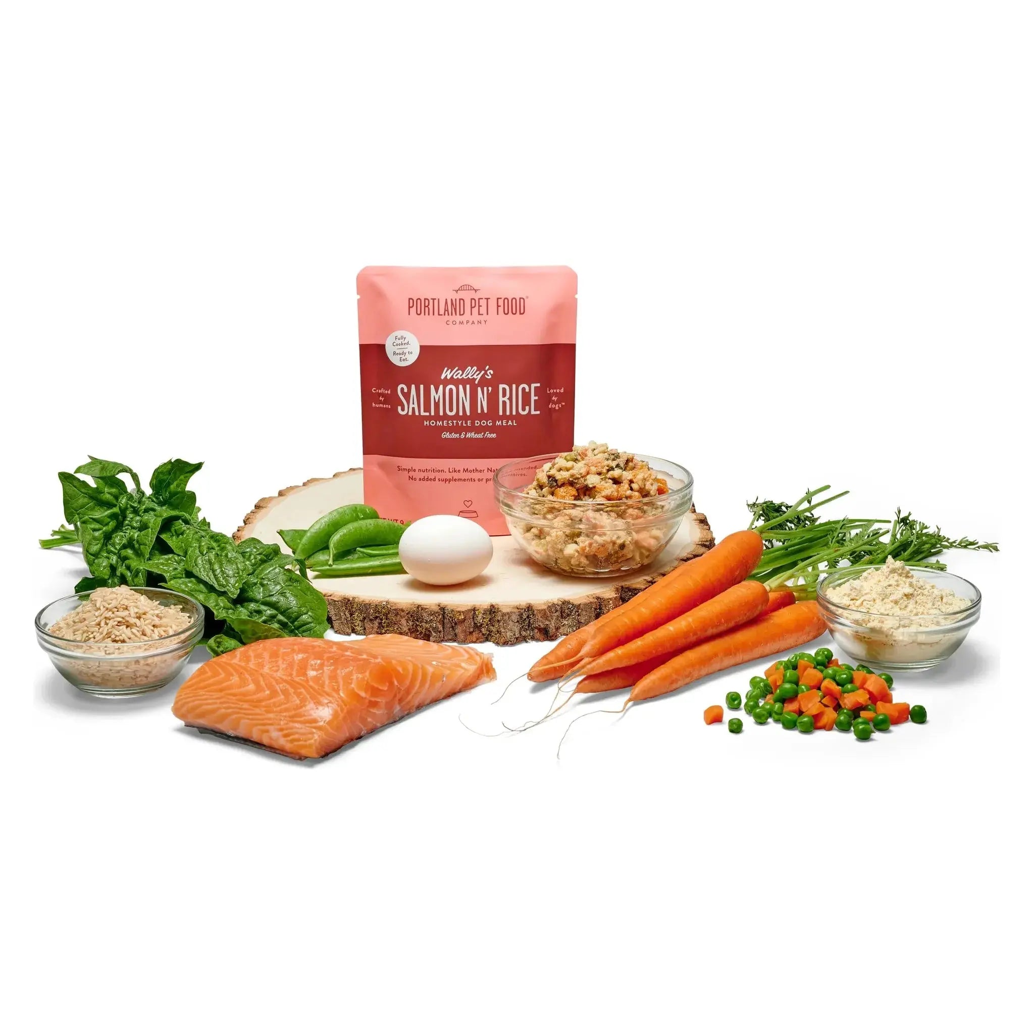 Portland Pet Food Company Wally's Delightful Salmon and Rice Homestyle Canned Wet Dog Food for Canine Companions