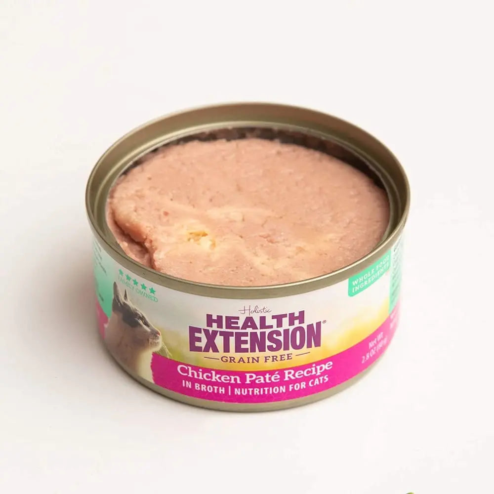Health Extension Grain-Free Canned Chicken Pate Recipe Cat Food, Pack of 24 with 2.8 oz Each