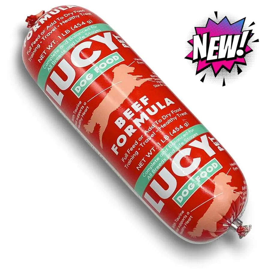 Lucy Pet Brand Premium Dog Food Roll with Beef Flavor for Canine Nutrition