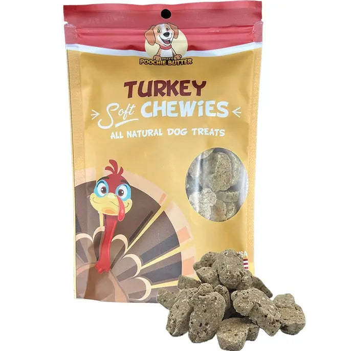 8oz Soft & Chewy Poochie Butter Dog Treats with Turkey and Sweet Potato