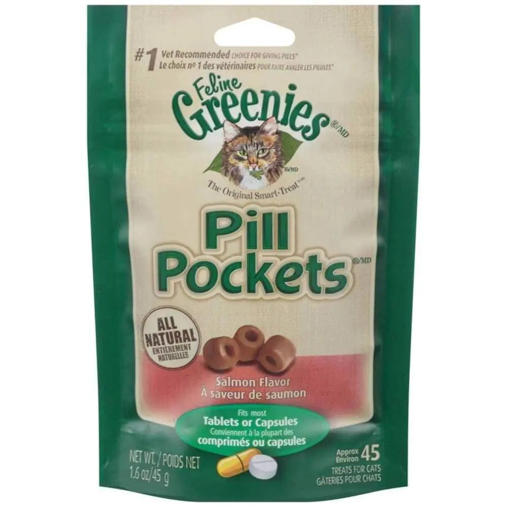 Greenies Feline Salmon - Flavored Pill - Hiding Cat Treats