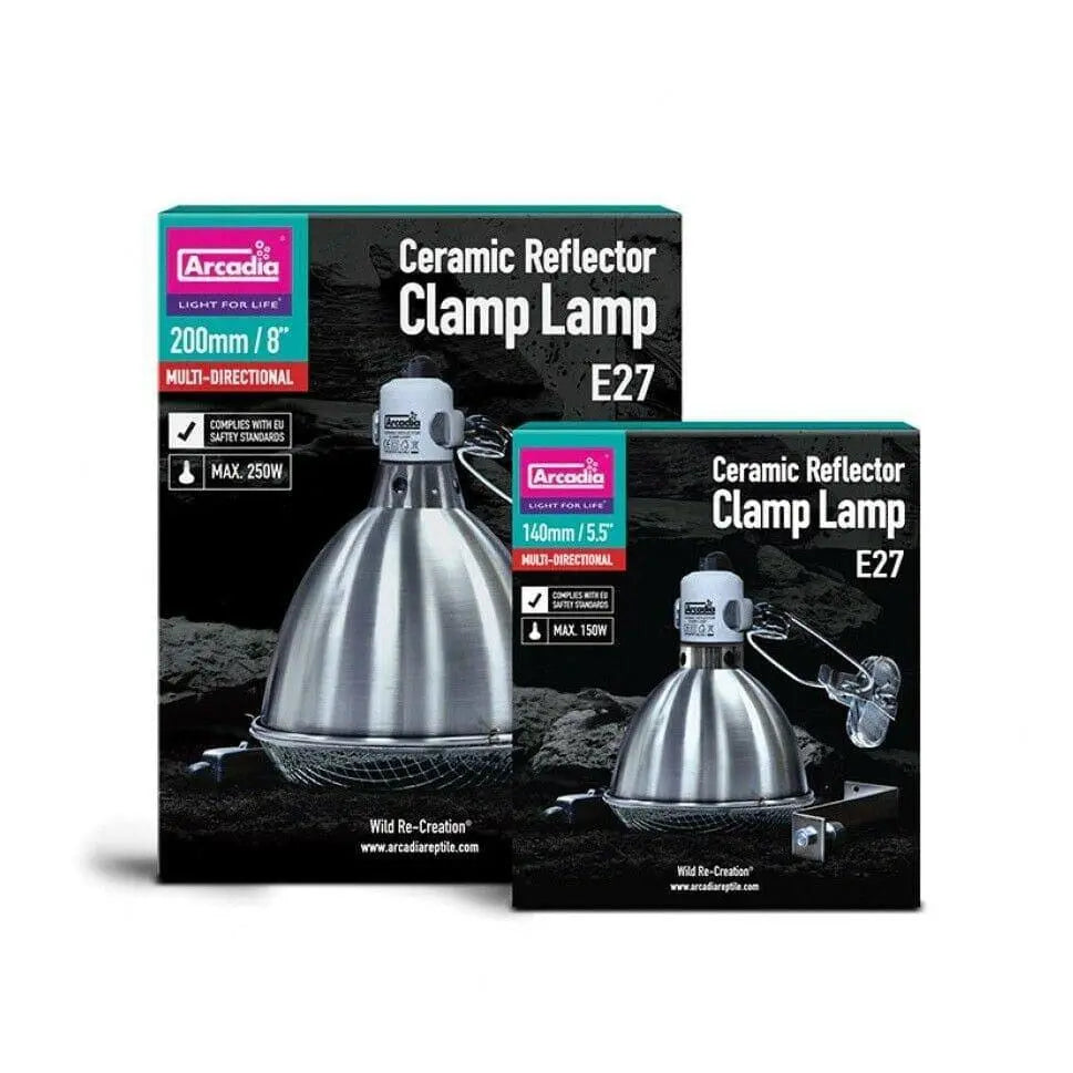 Arcadia High - Quality Ceramic Reflector Clamp Lamp for Basking, Ideal Dome Holder for Tortoise Table