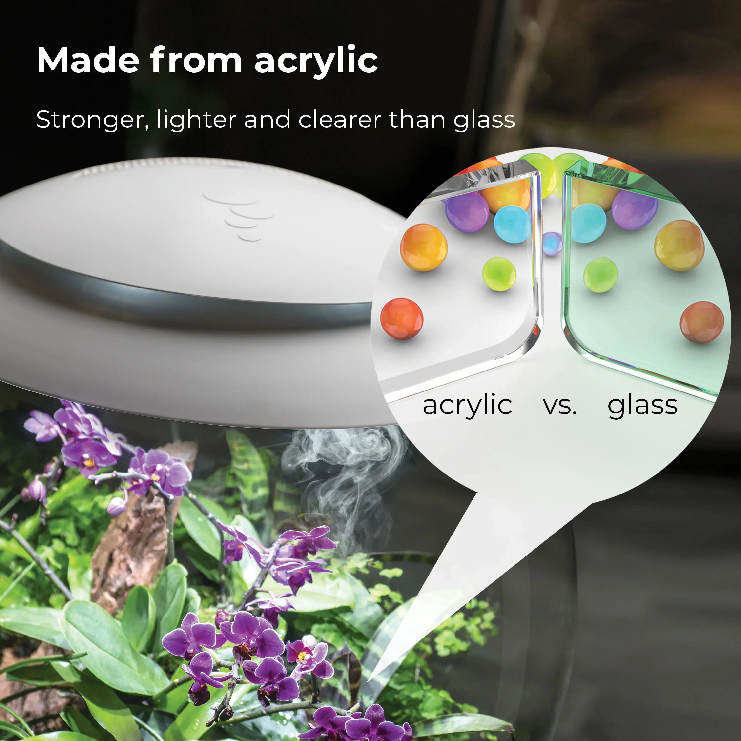 BiOrb AIR 60 Modern Glossy Terrarium for Tropical Plants and Creatures