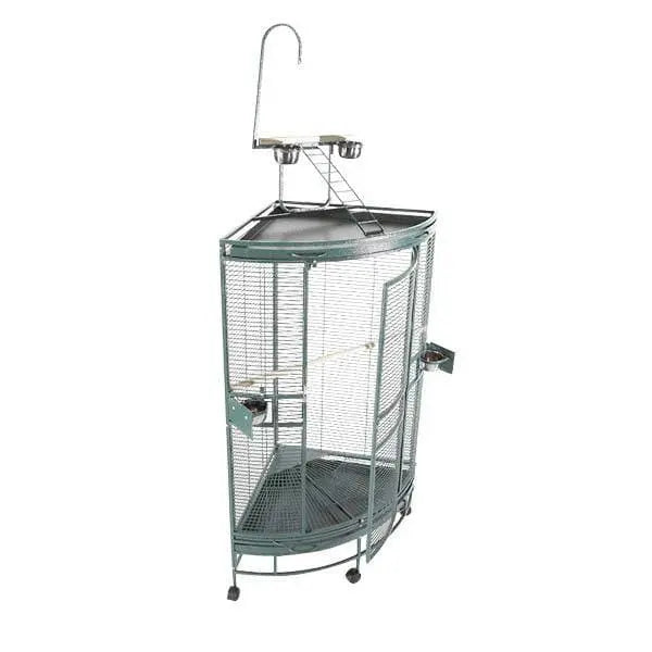 36x25x66 Medium-Sized Corner Bird Cage with Fun Play Top