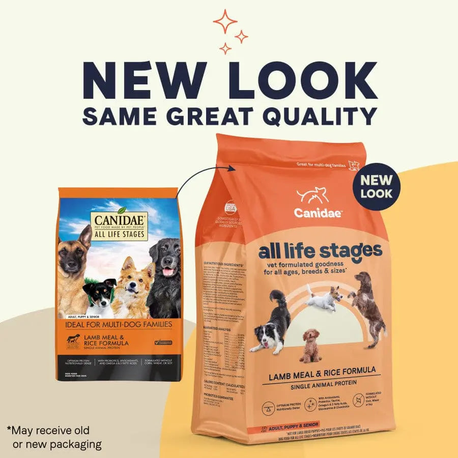 CANIDAE Dry Dog Food - All Life Stages Lamb Meal & Rice Formula for Dogs of Every Age, Breed, and Size