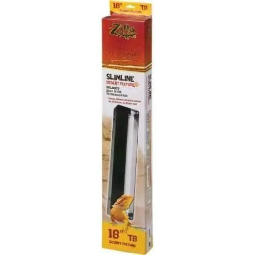 Zilla Compact T8 Fluorescent UVB Slimline Light for Desert Reptiles