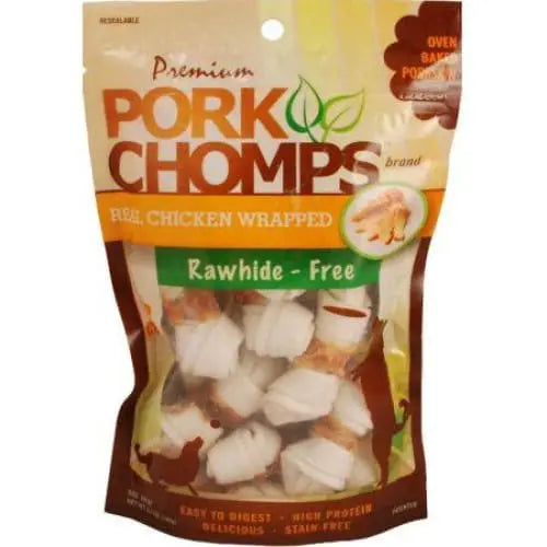 Mini Real Chicken - Wrapped Pork Skin Knot Snacks: Pork Chomps