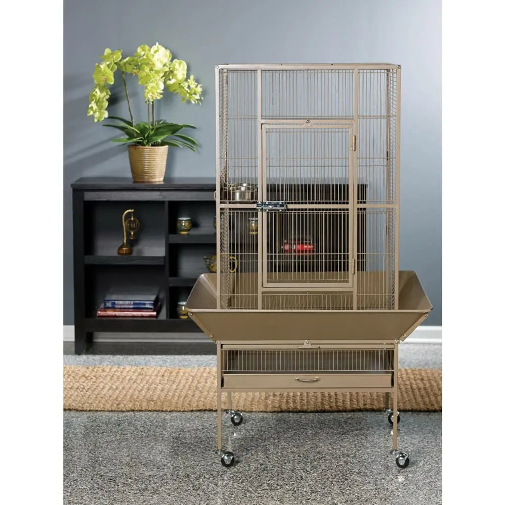 Prevue Pet Products Black Hammertone Park Plaza Cage for Small to Medium Birds 3352