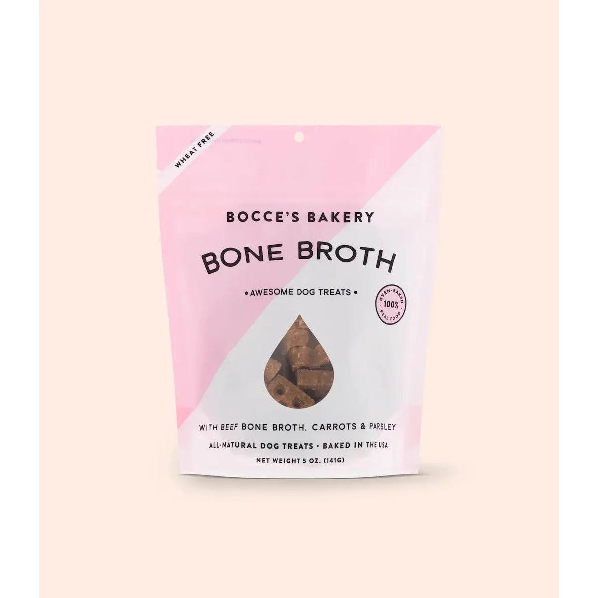 Bocce's Bakery Premium 5oz Bone Broth Dog Biscuit Treats for Canines