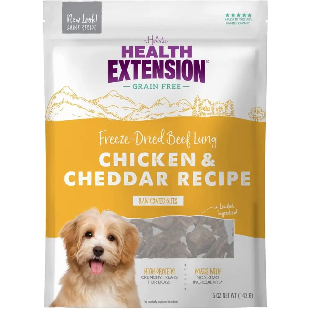 Healthy 5 oz Chicken Bully Puffs Dog Treats by Health Extension