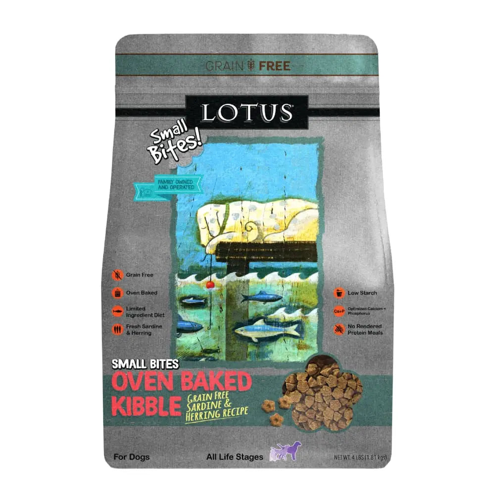Grain-Free Sardine & Herring Recipe Lotus Oven-Baked Dry Dog Food for All Life Stages