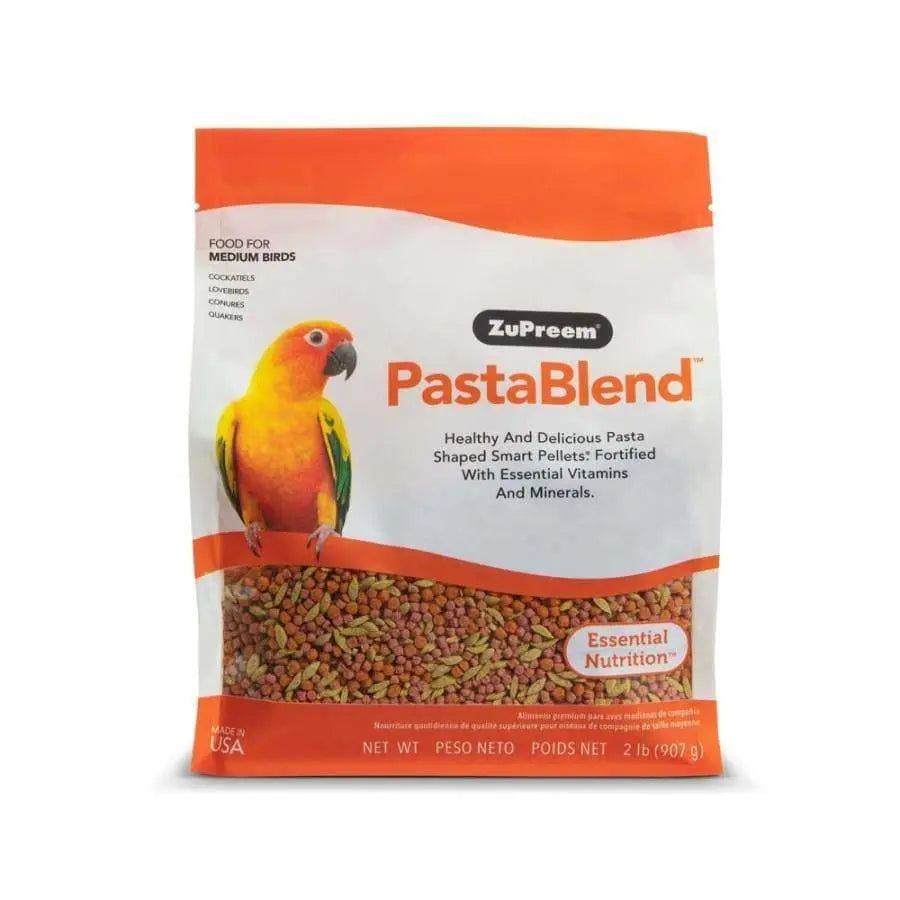 ZuPreem Premium Pelleted PastaBlend Bird Food for Medium-Sized Birds, 2-Pound Package