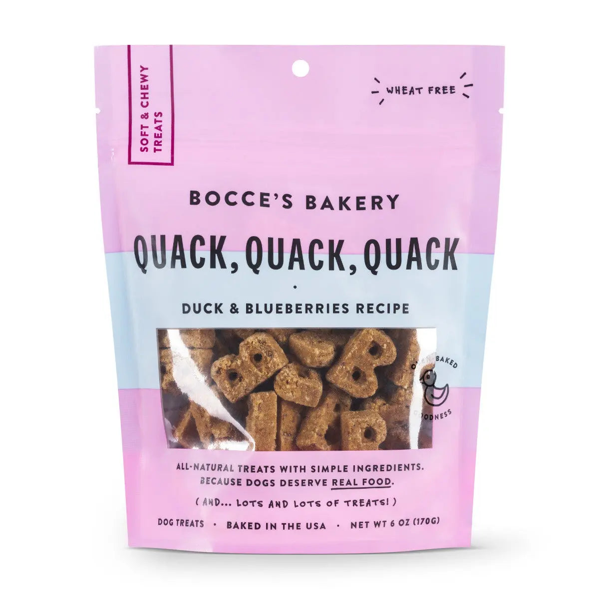 Bocce's Bakery 6oz Soft and Chewy All - Natural Duck - Flavored Dog Treats