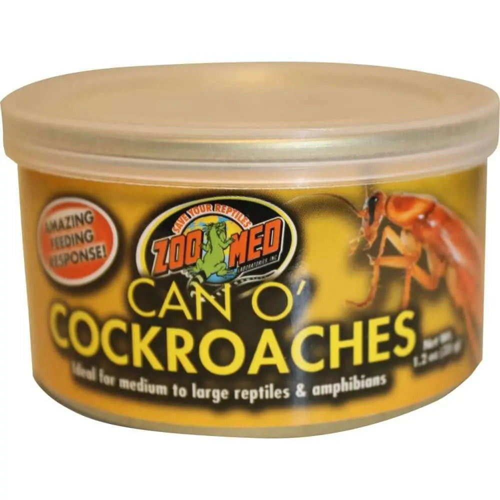 Zoo Med Canned Cockroach Reptile Food - Ideal for Medium to Large Pets
