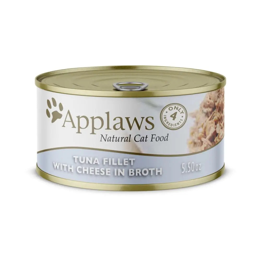 Applaws 24-Pack Natural Wet Cat Food: Tuna Fillet with Cheese in Broth