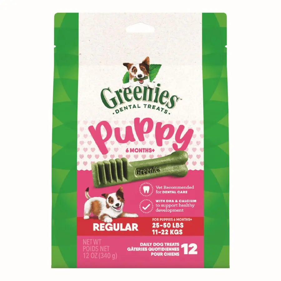 Delicious Greenies Dental Treats Specially Designed for Puppies Aged 6 Months and Above