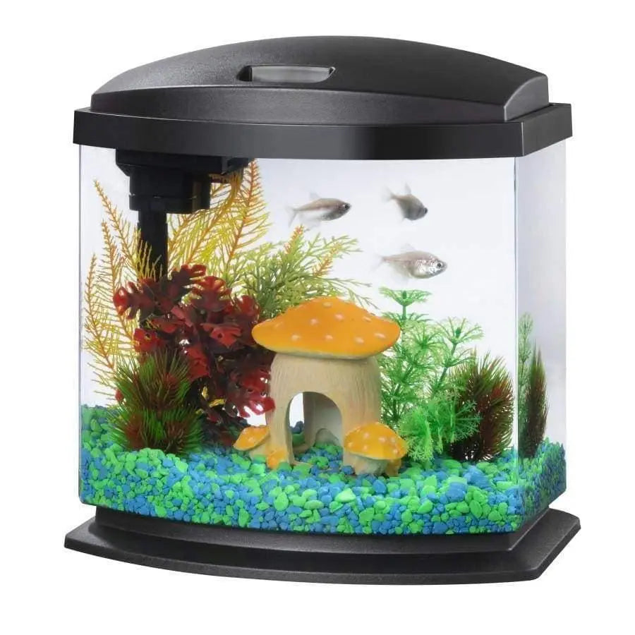 Aqueon Brand LED MiniBow™ Desktop Fish Aquarium Kit Featuring SmartClean™ Advanced Water - Changing Technology