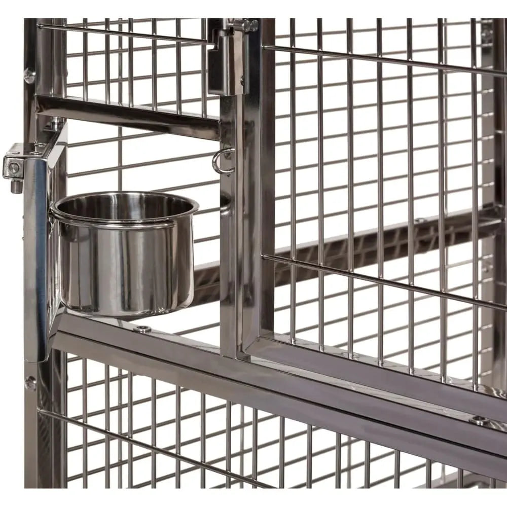 Prevue Pet Products Premium Large-Scale Stainless Steel Bird Cage with Play Top