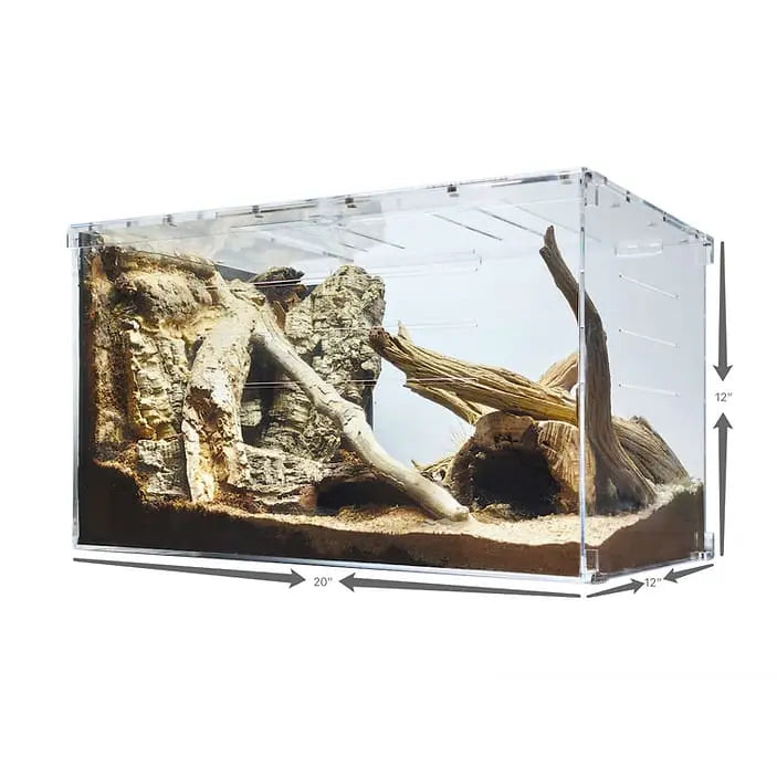 Extra Large Acrylic Two-Way Enclosure Terrarium Cage Tank Ideal for Gecko and Chameleon Reptile Breeding