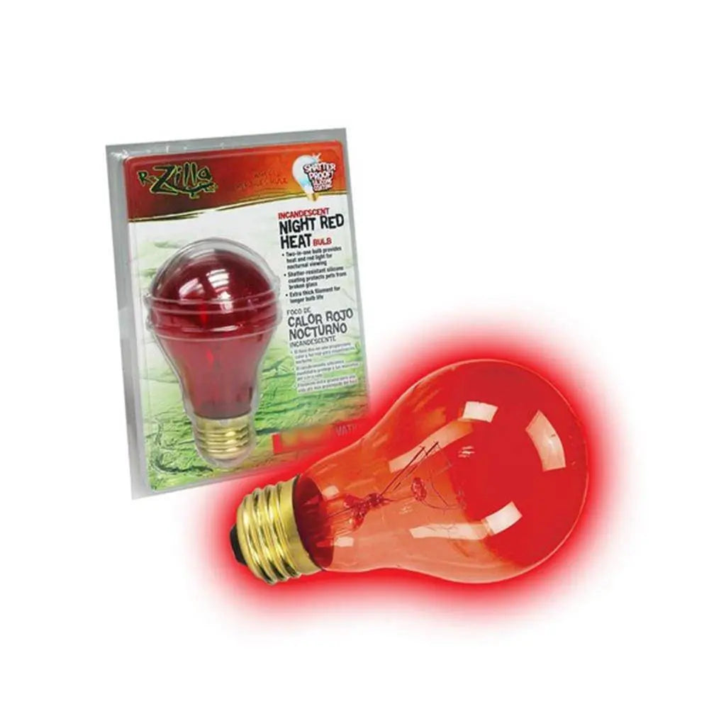 Zilla High - Quality Night Red Heat - Emitting Incandescent Lighting Bulb for Reptiles