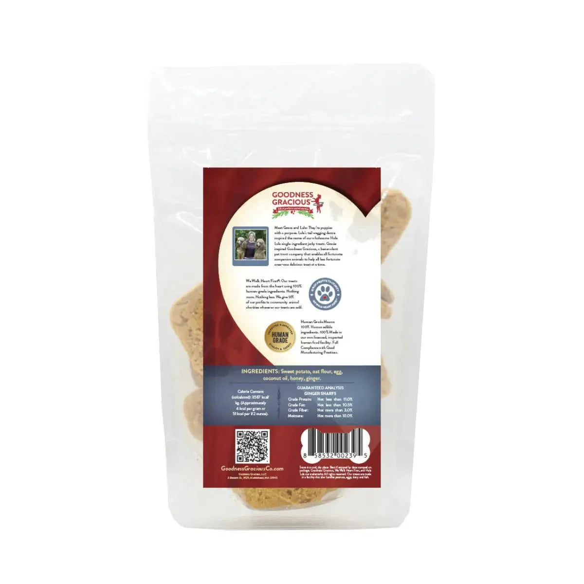 Goodness Gracious 5oz Ginger Holiday Dog Snacks - A Treat for Your Pup