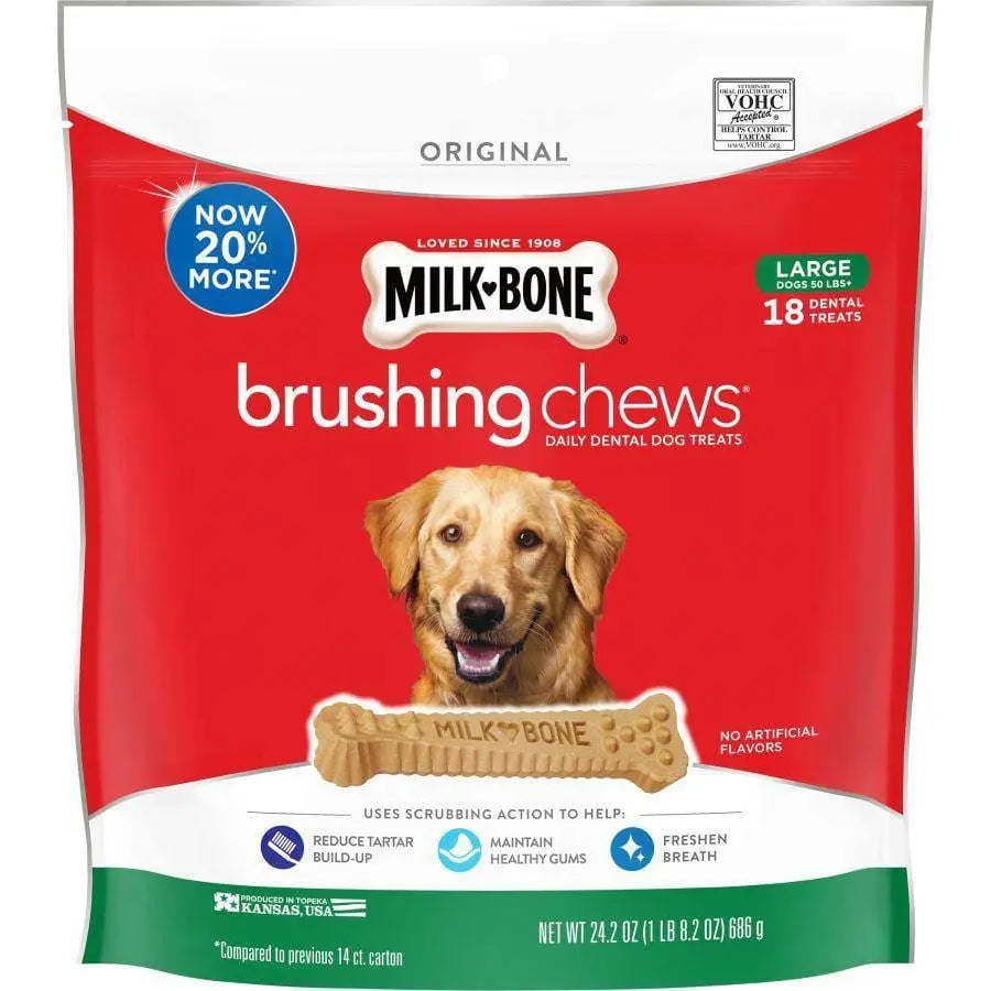 Milk-Bone Flavored Dog Treats for Brushing and Oral Health