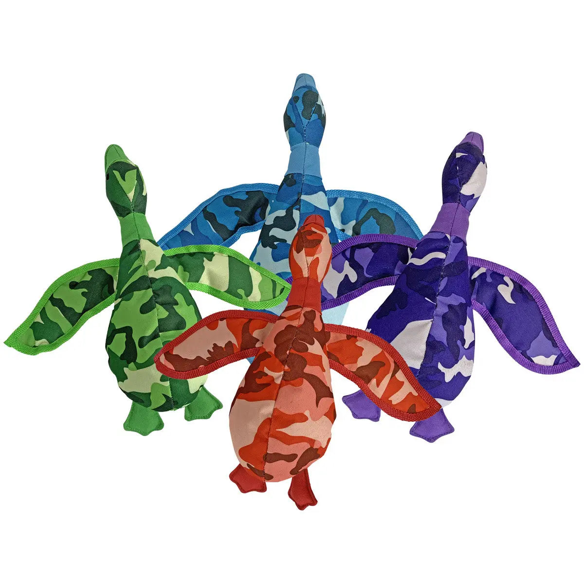 Multipet Assorted Colors Camouflage Style Dog Chew Toys - Ducks Design