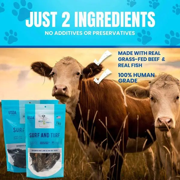 Mika & Sammy’s 5oz Premium Dehydrated Surf and Turf Dog Treats