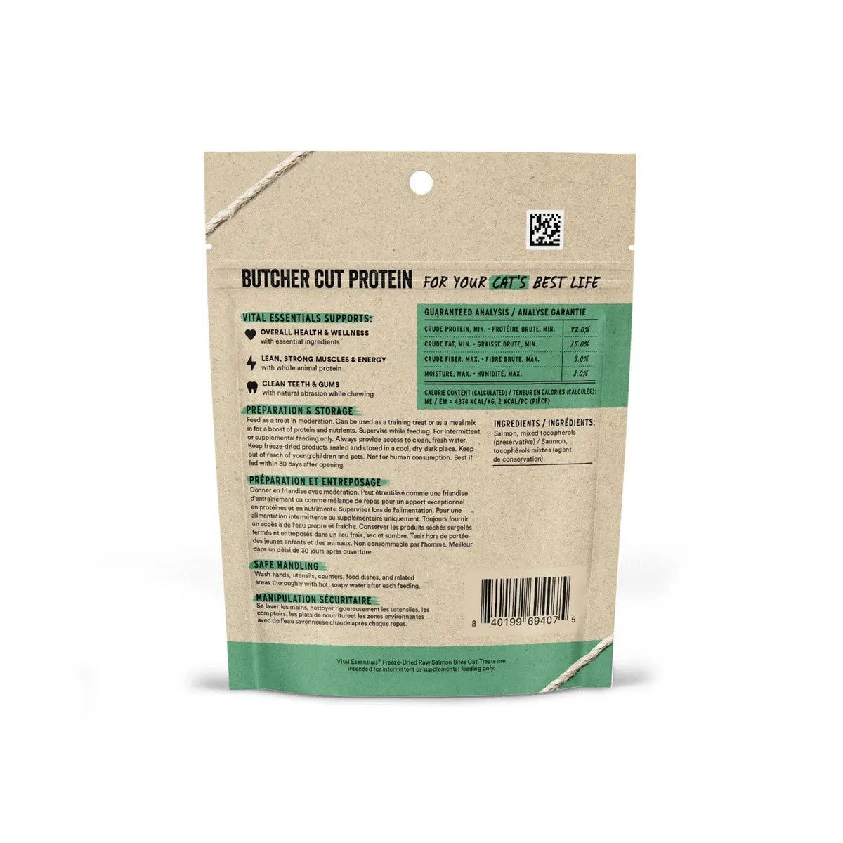 Vital Essentials® 1.1 Oz Freeze-Dried Wild Alaskan Salmon Bites for Cats