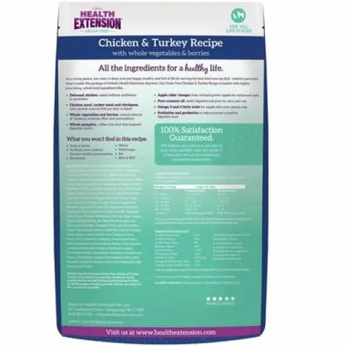 Health Extension Premium Grain - Free Dry Dog Food with Chicken and Turkey