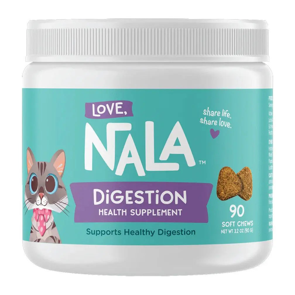 Love, Nala Cat Digestive Health Soft Chew Supplements - 90 Piece Count for Optimal Feline Digestion