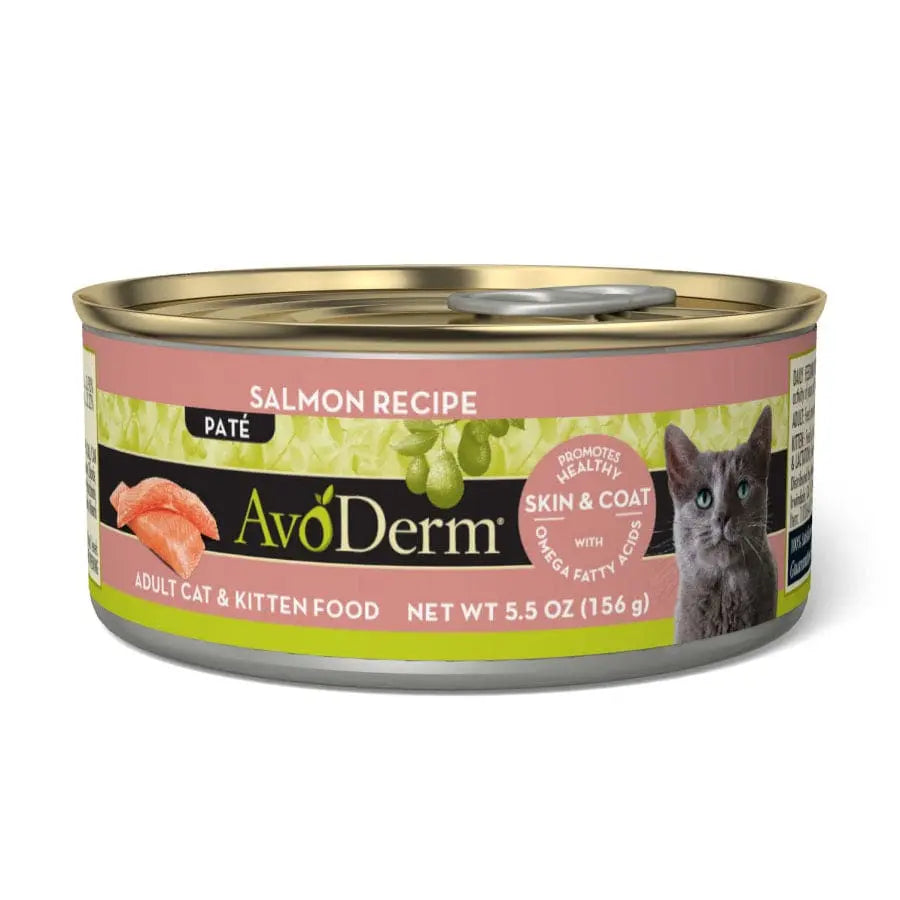 AvoDerm All-Natural 5.5 oz Wet Cat Food - Salmon Formula, 24 Cans