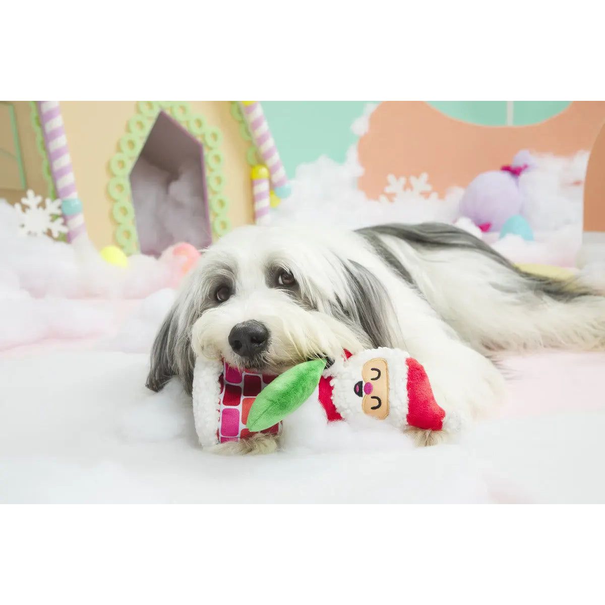 BARK Christmas Santa's Chimney Shimmy Interactive Dog Chew Toys for Endless Holiday Fun