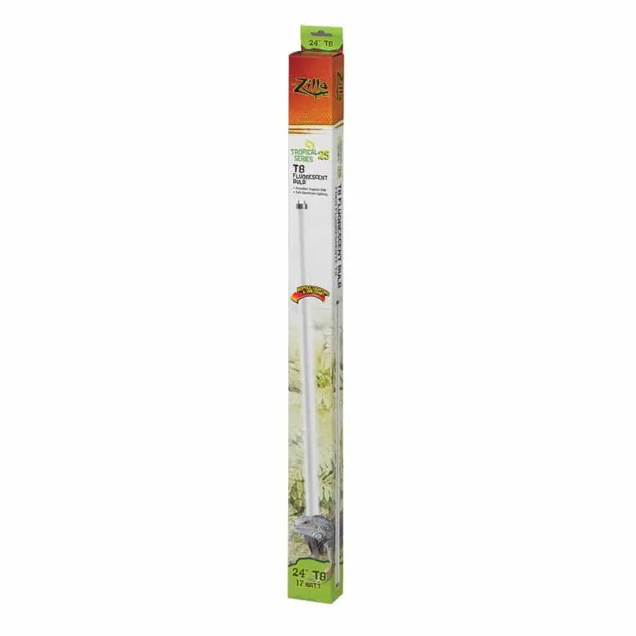 Zilla T8 Fluorescent Reptile UVB Bulb for Habitat Lighting